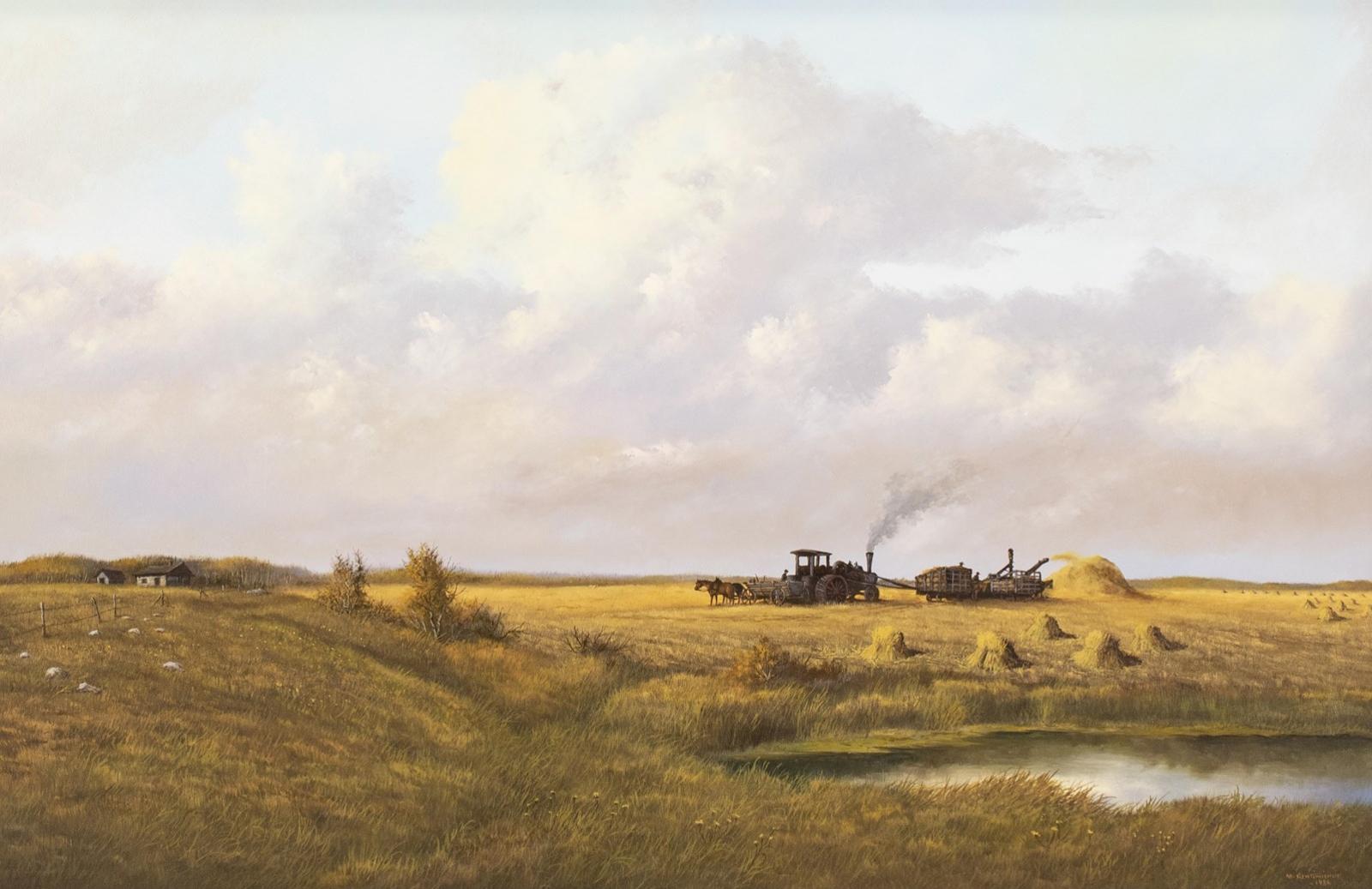 Milton Achtimichuk (1935) - Threshing Time; 1986