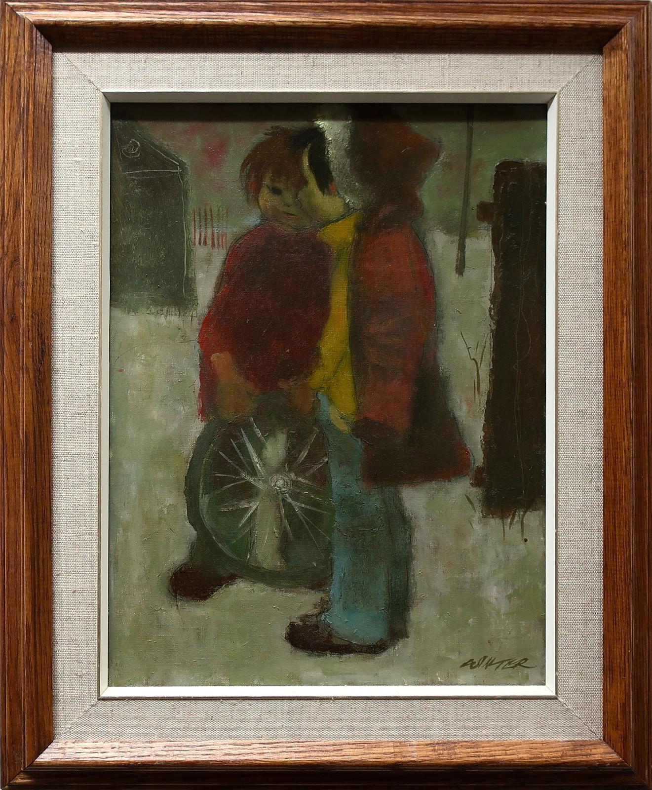 William Arthur Winter (1909-1996) - Boys With A Wheel