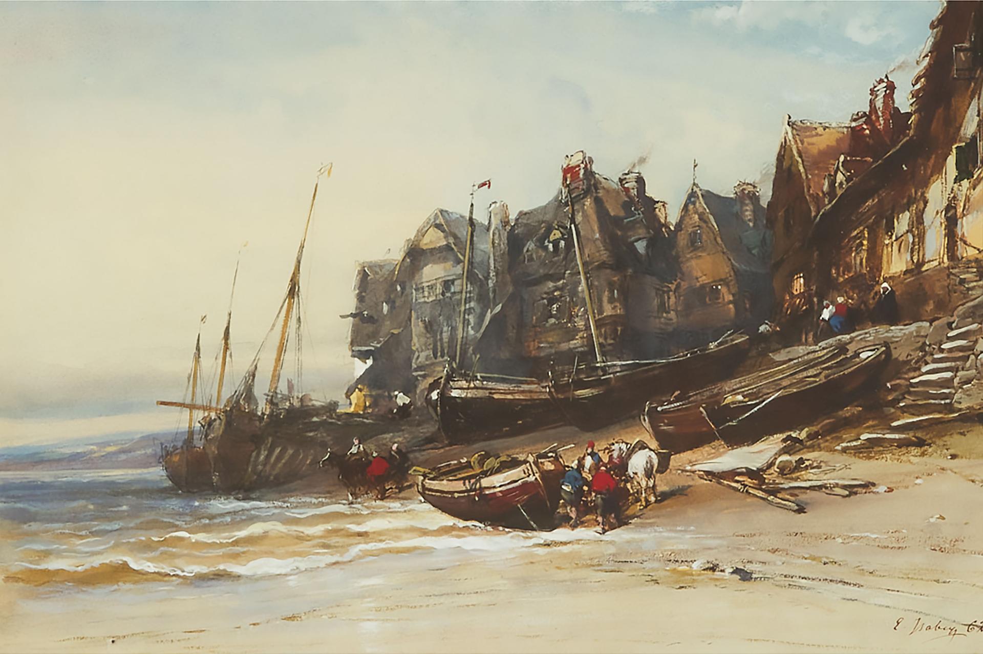 Louis-Gabriel-Eugène Isabey - Fishing Village, 1862