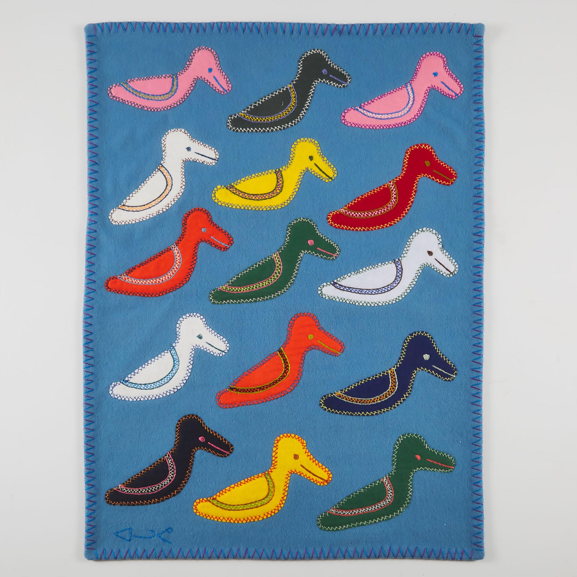 Marjorie Aguluvak (1941-2010) - Untitled (Fifteen Birds)