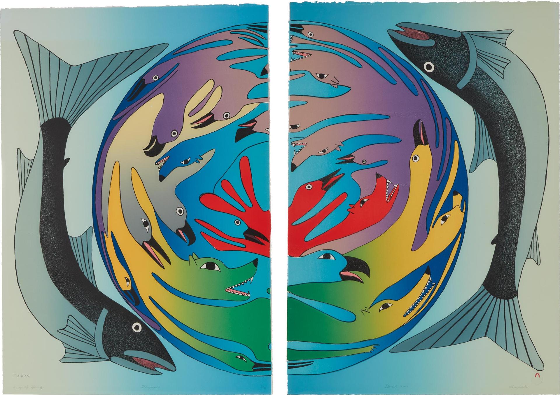 Kenojuak Ashevak (1927-2013) - Song Of Spring, 2006