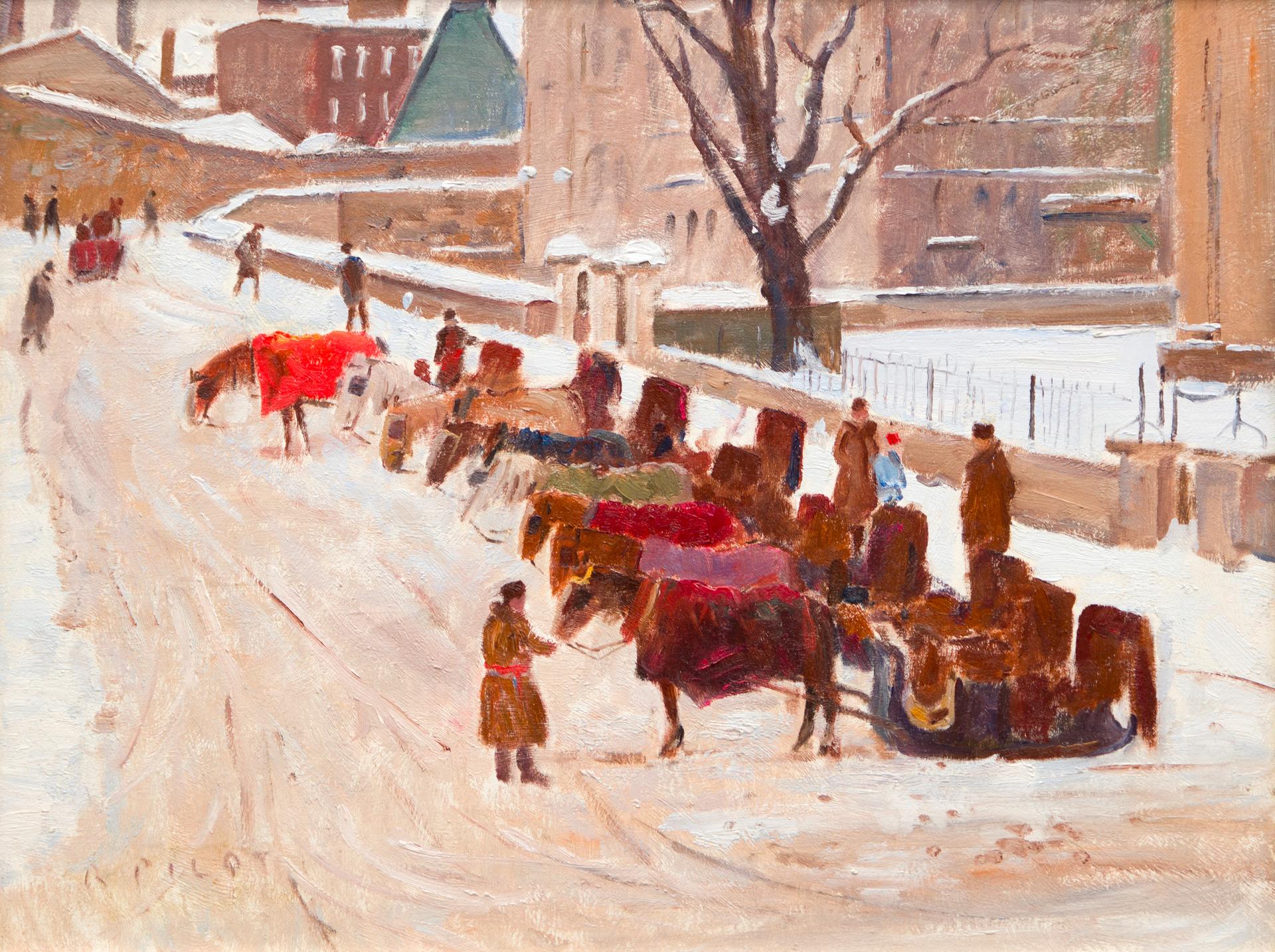 Robert Wakeham Pilot (1898-1967) - Sleighs in Québec, c. 1950