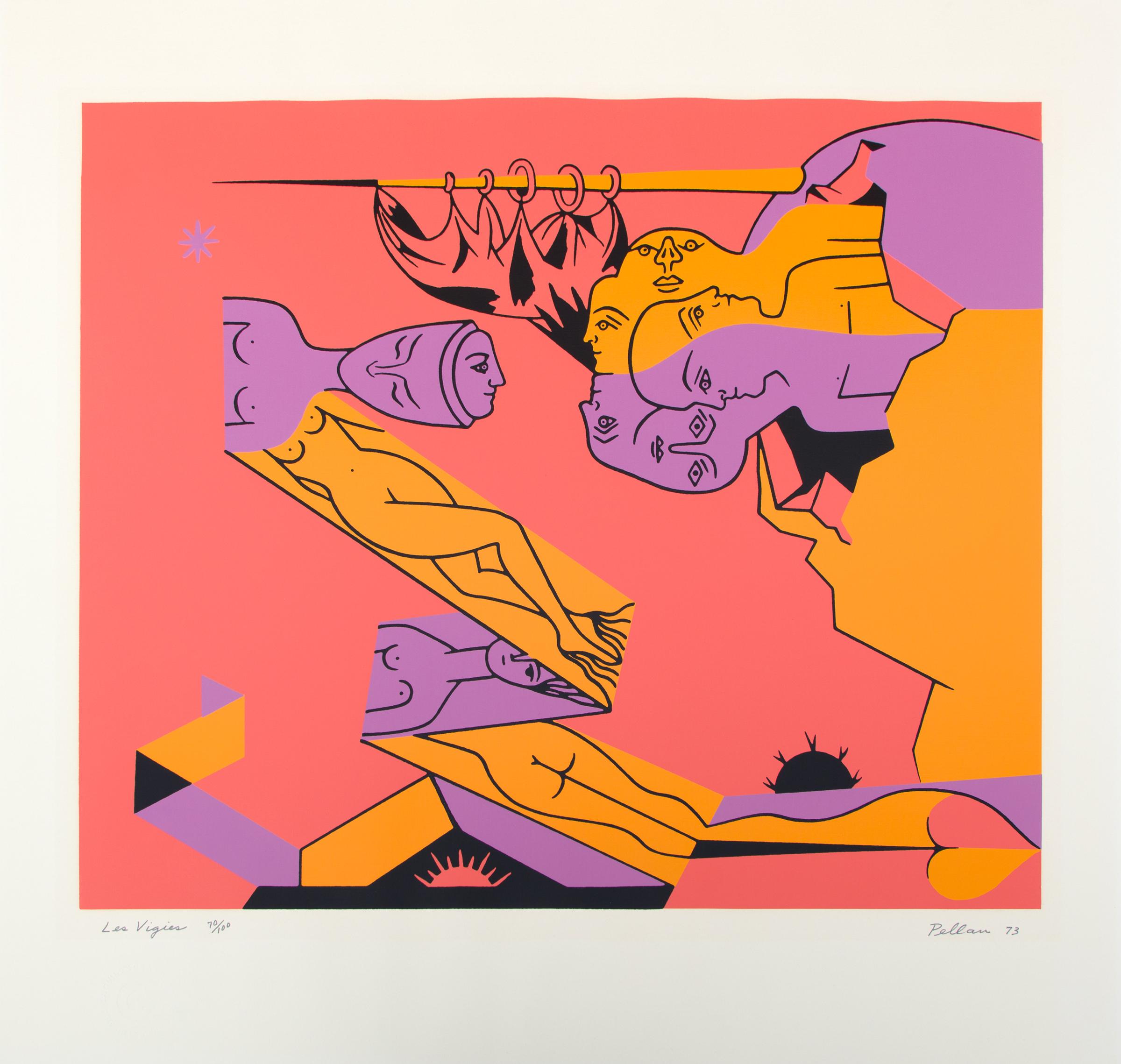 Alfred Pellan (1906-1988) - Les vigies, 1973