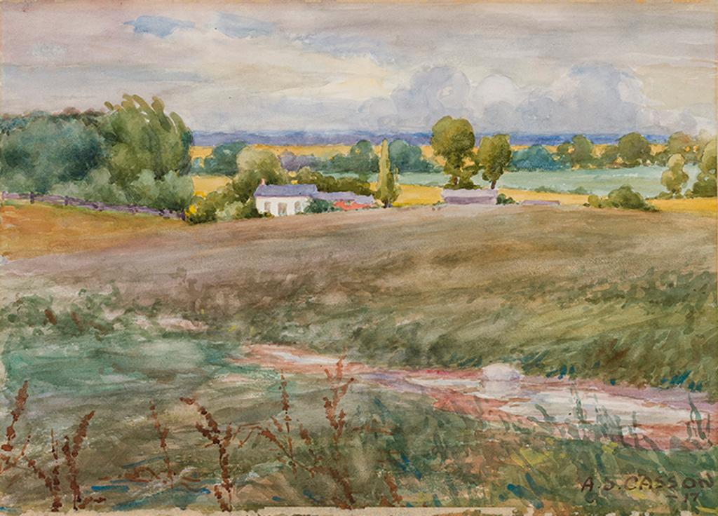 Alfred Joseph (A.J.) Casson (1898-1992) - Landscape with House