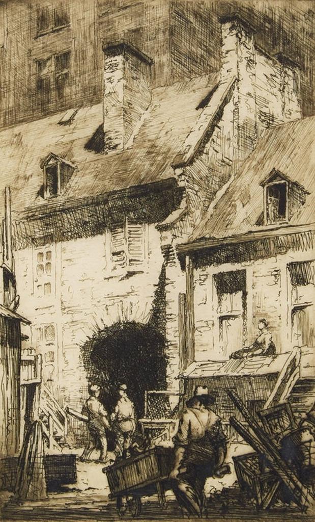 Herbert Raine (1875-1951) - Old Courtyard, St. Vincent Street, Montreal