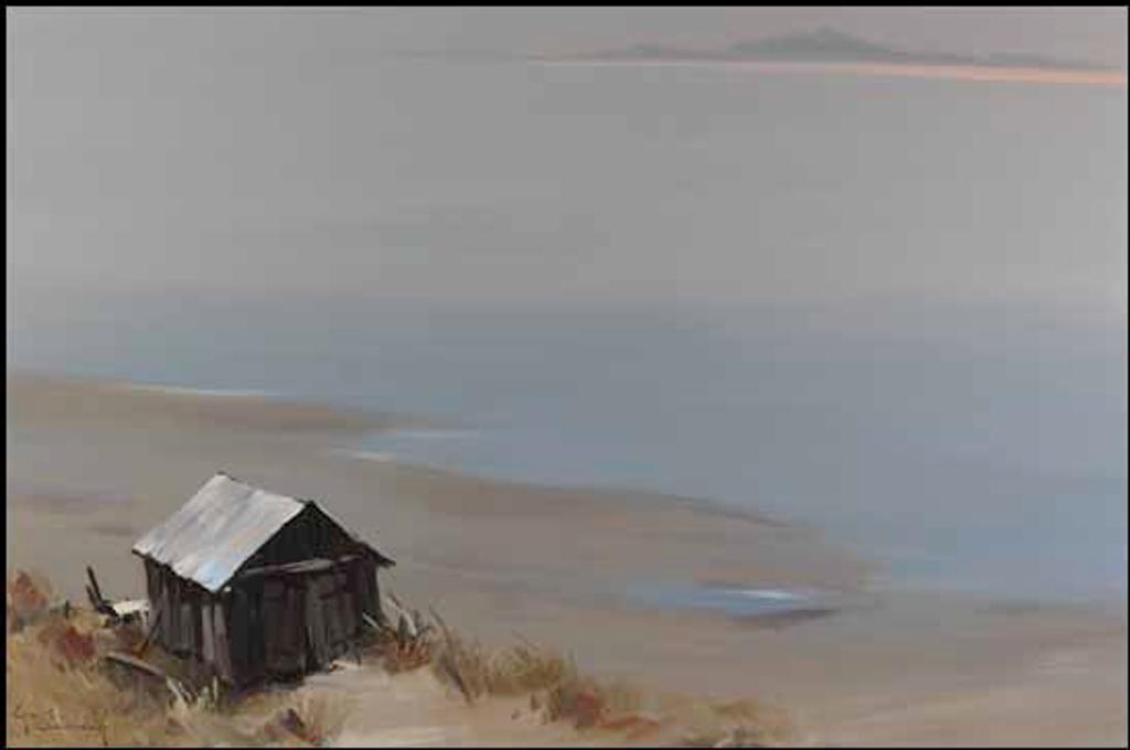 Egbert Oudendag (1914-1998) - Shack at the Shore Near White Rock, BC