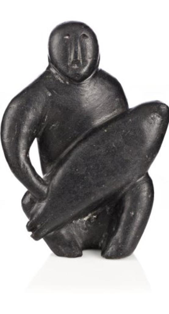 John Otukpalanak (1910-1987) - Seated Hunter with Seal