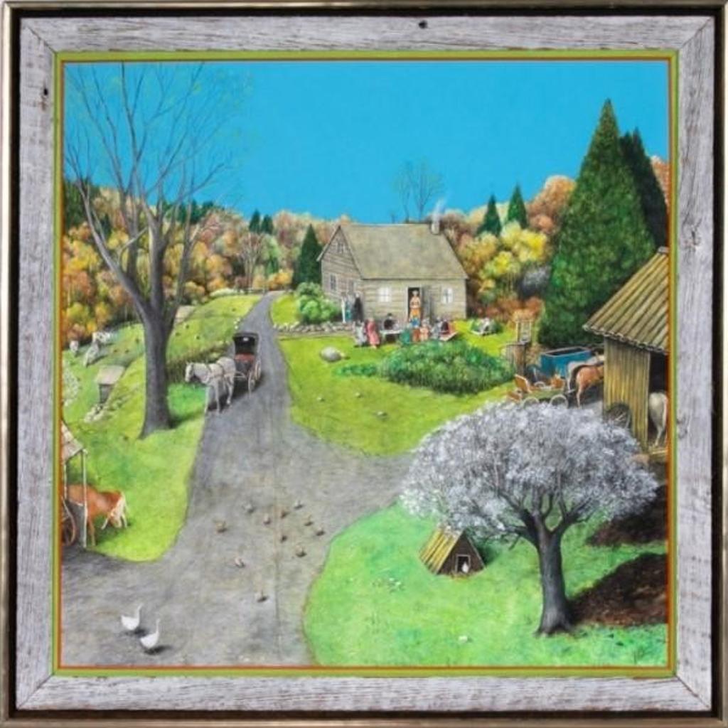 William Kurelek (1927-1977) - The Kavanagh Homestead, Bancroft (1976) [From the Irish in Canada Series]