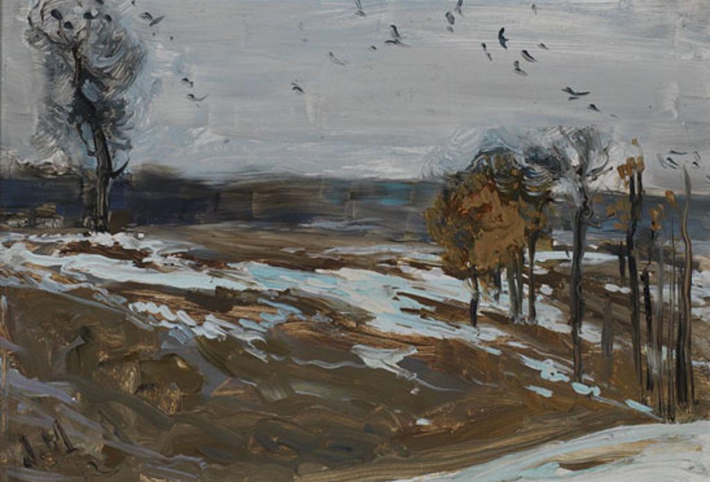 James Edward Hervey (J.E.H.) MacDonald (1873-1932) - March Day with Crows