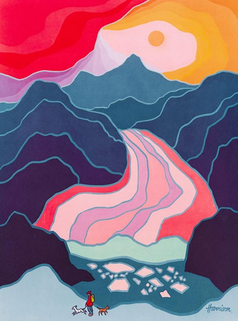Ted Harrison (1926-2015) - Monty’s Glacier; Sledding