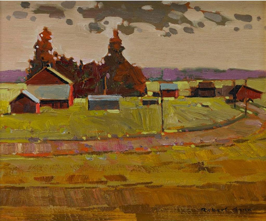 Robert Douglas Genn (1936-2014) - Barnscape Near Dauphin, Man.