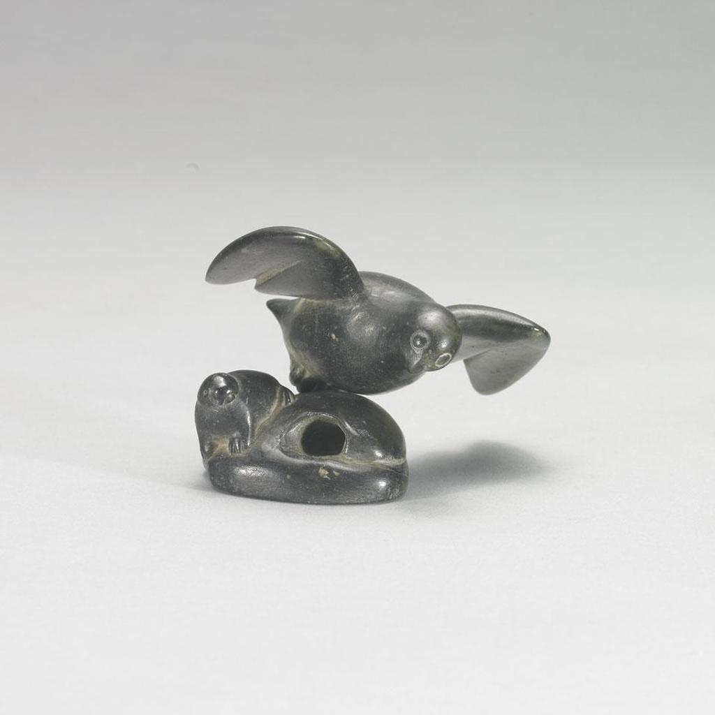 Lucassie Nuktialuk (1930-1962) - Owl And Lemming