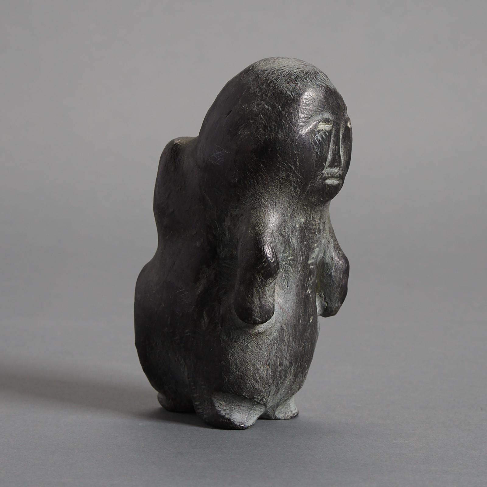 Joseph Angatajuak (1935-1976) - Mother With Child On Back
