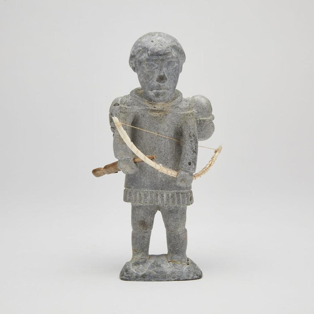 Joe Talirunili (1893-1976) - Hunter Carrying Pack, Bow And Gun
