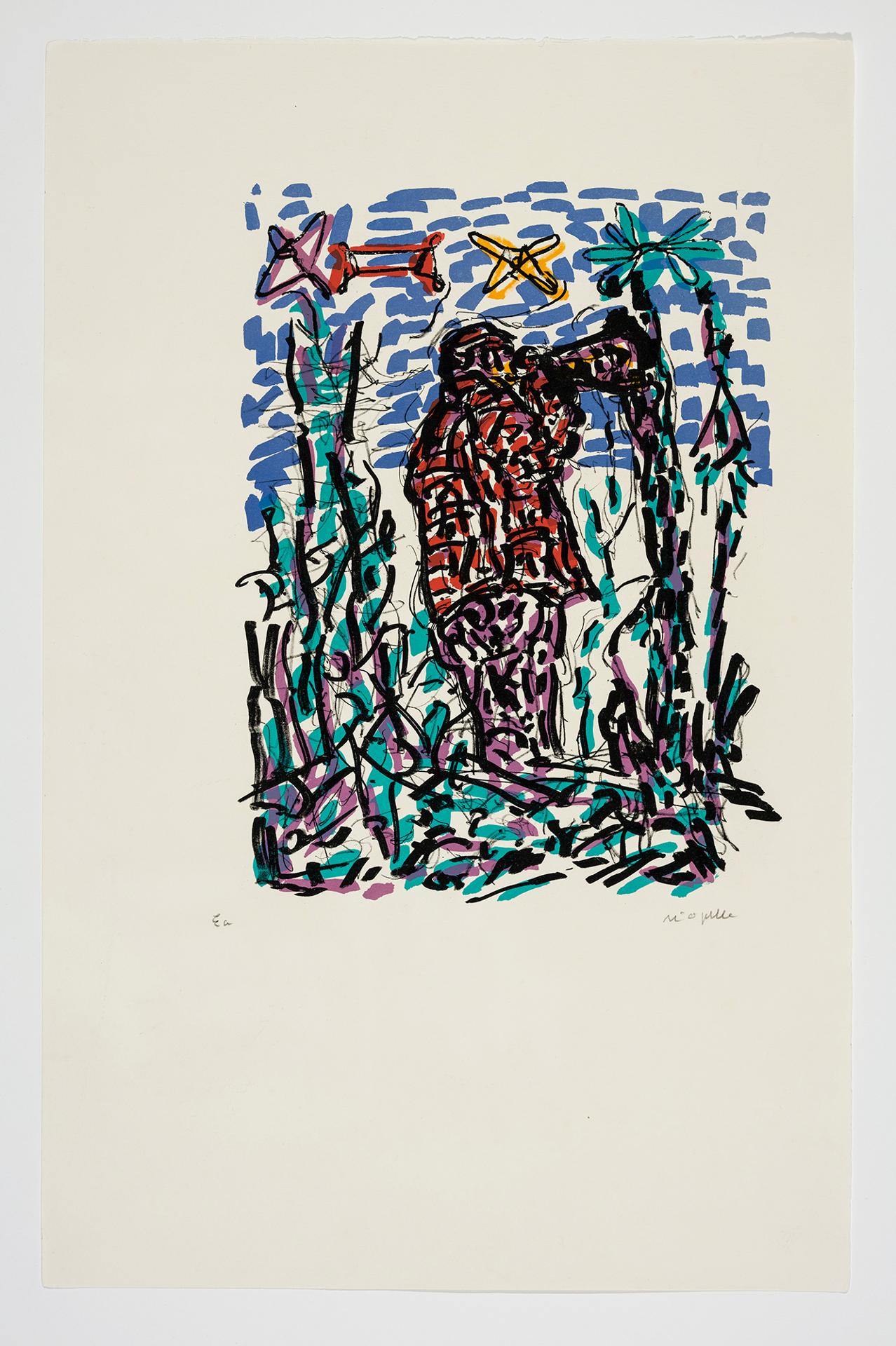 Jean-Paul Riopelle (1923-2002) - Parler de corde, Le Call (1972.30EST.LI.ALB), 1972