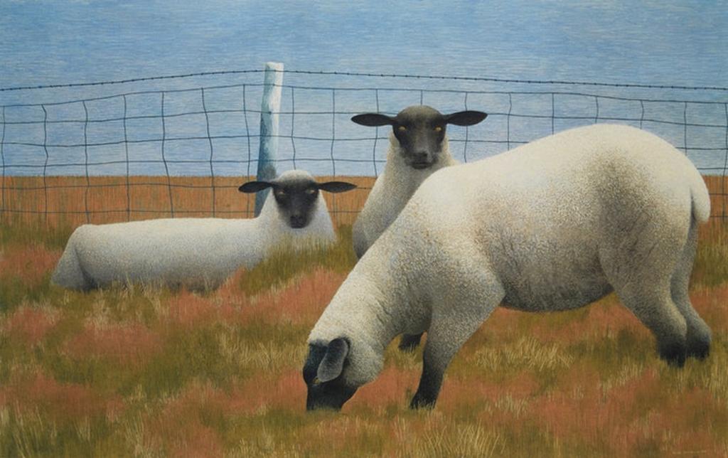 Alexander (Alex) Colville (1920-2013) - Three Sheep