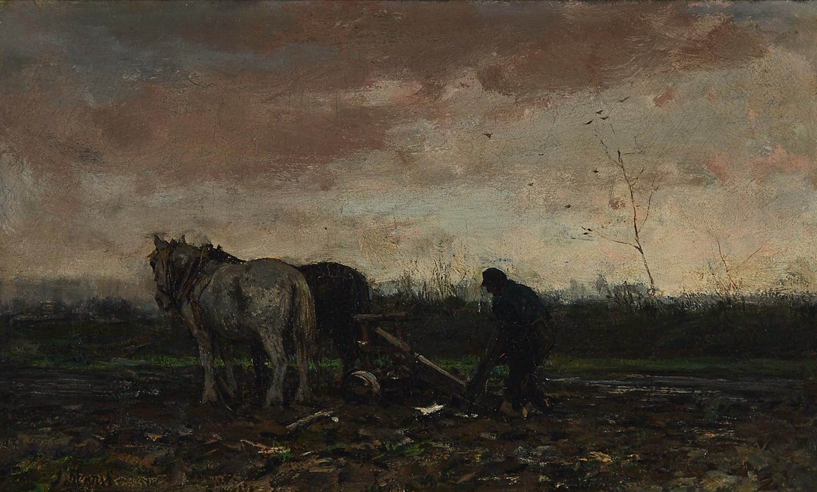 Jacob Henricus Maris (1837-1899) - Ploughing Team