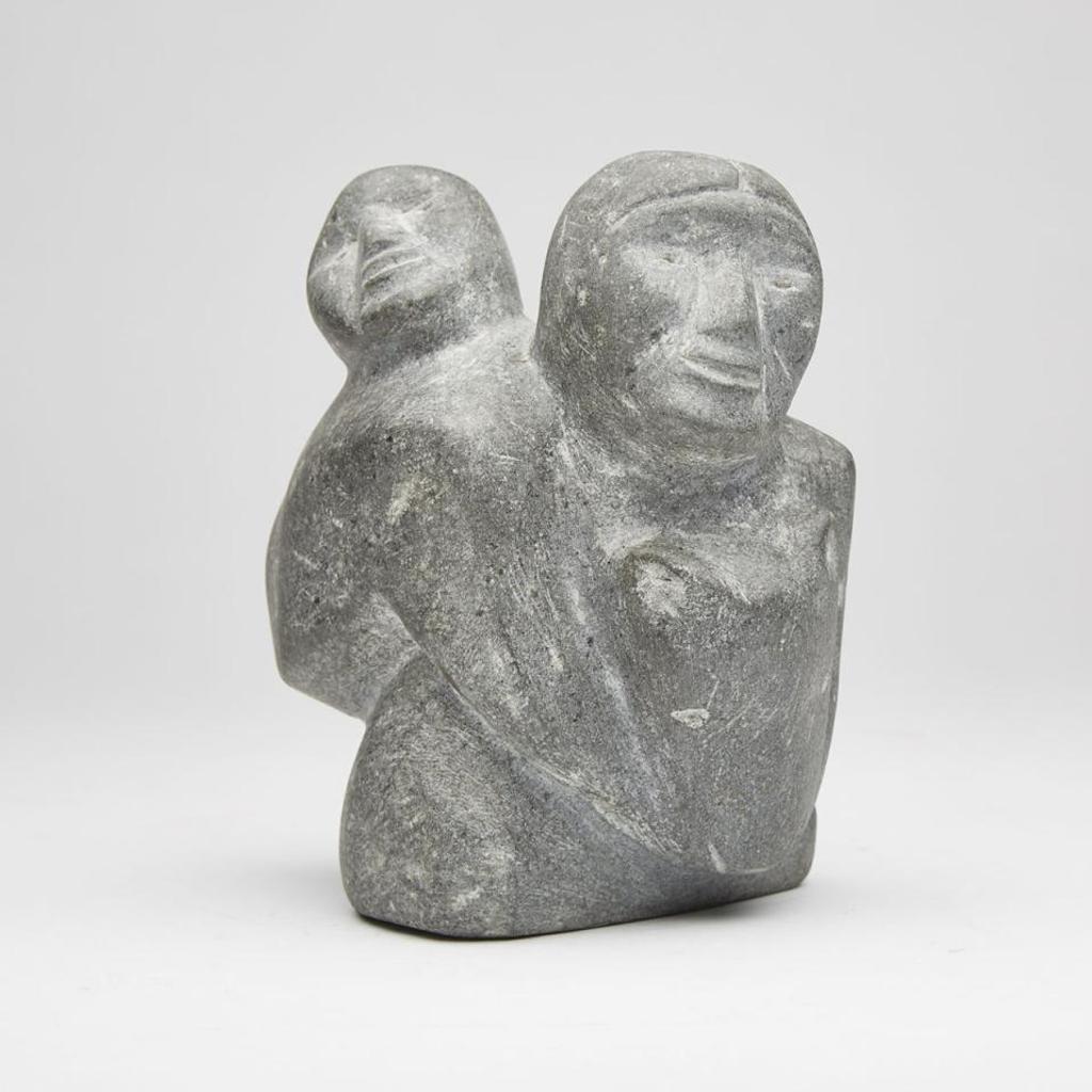 Joy Kiluvigyuak Hallauk (1940-2000) - Mother With Child And Animal