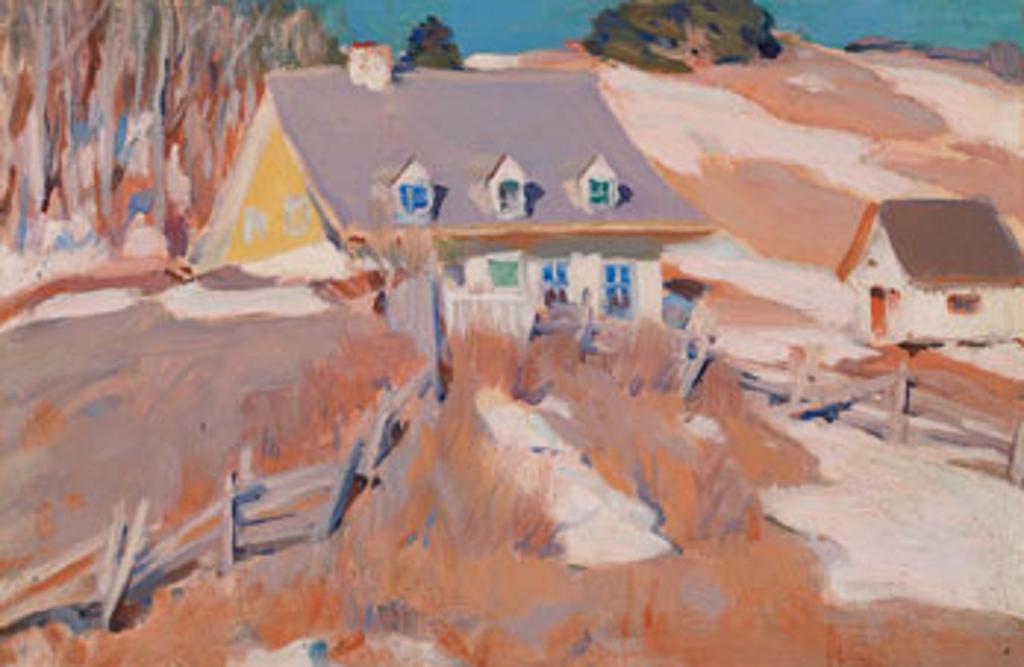 Clarence Alphonse Gagnon (1881-1942) - Ferme au dégel, Charlevoix