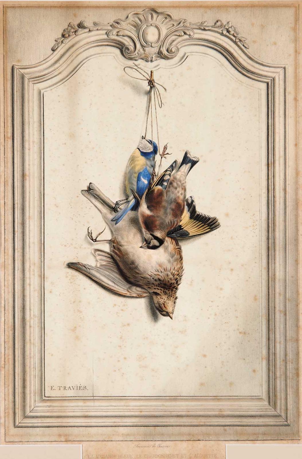 Edouard Travies - La Mesange Bleue, le Chardonneret et l' Alouette