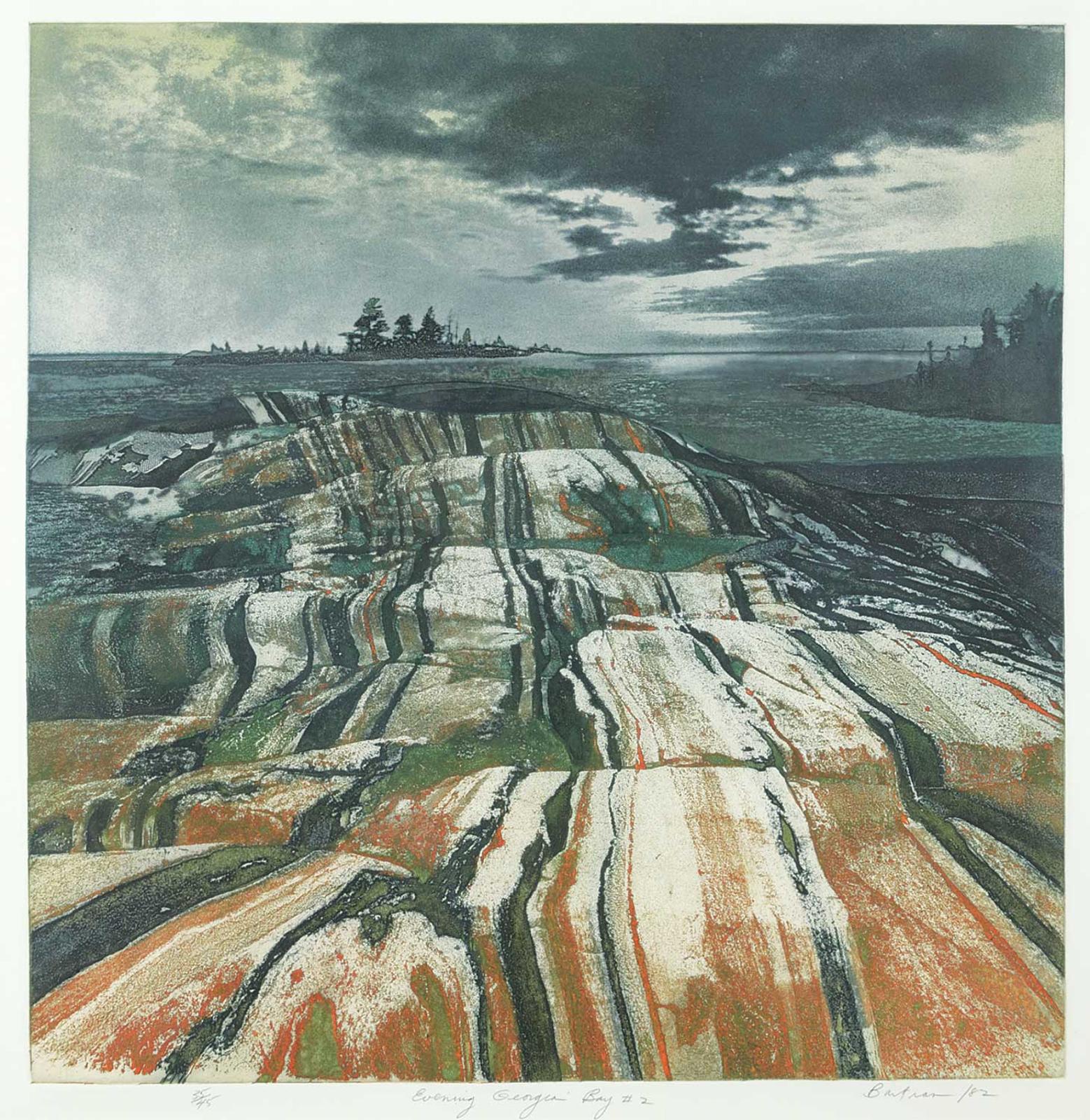Edward John (Ted) Bartram (1938-2019) - Evening Georgian Bay #2  #35/45