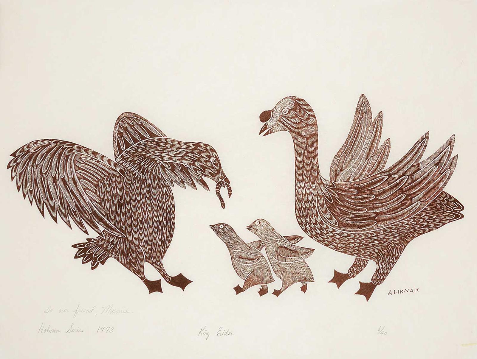 Peter Aliknak (1928-1992) - King Eider  #6/40