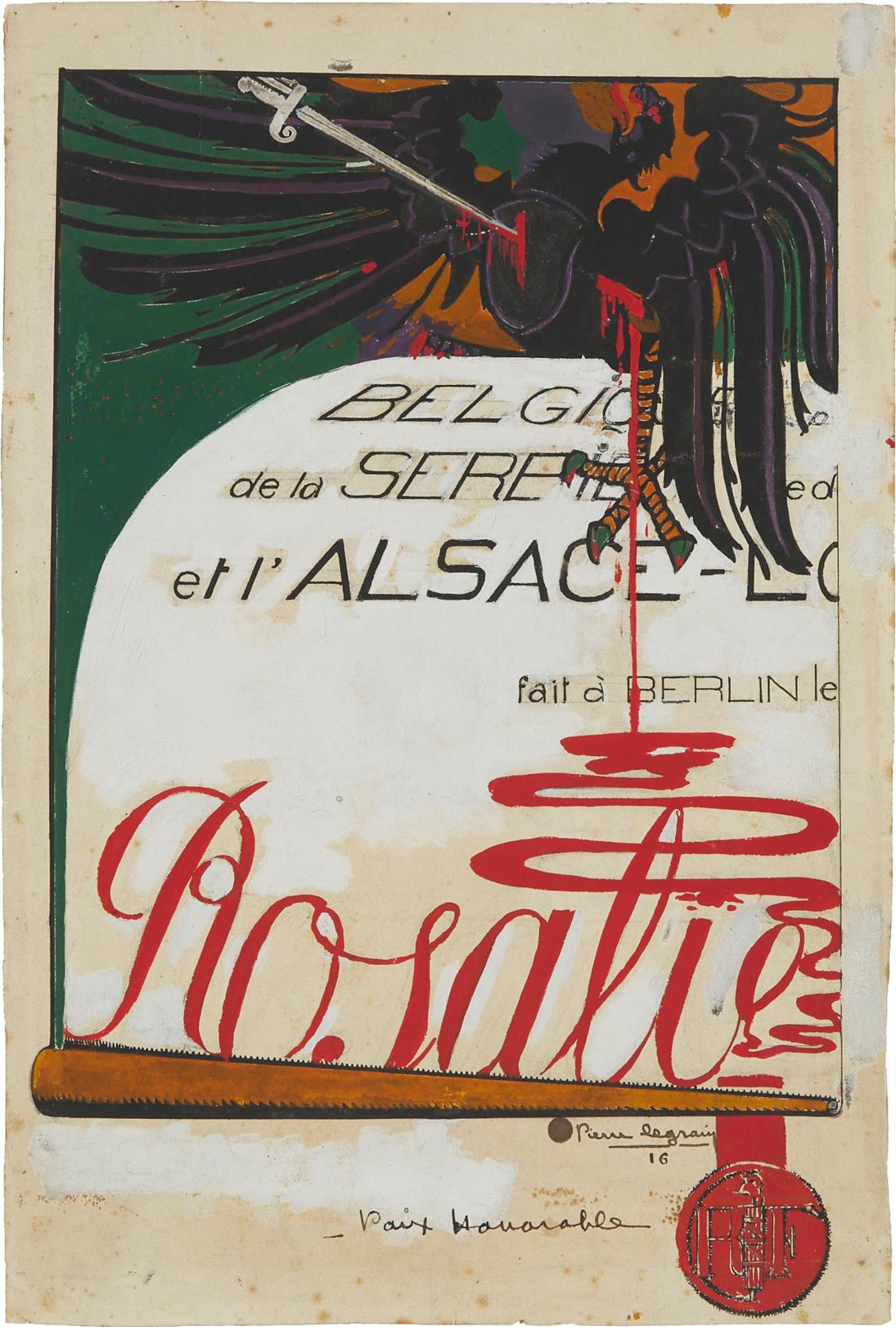 Pierre Legrain - Rosalie, World War I Magazine Cover Design, 1916