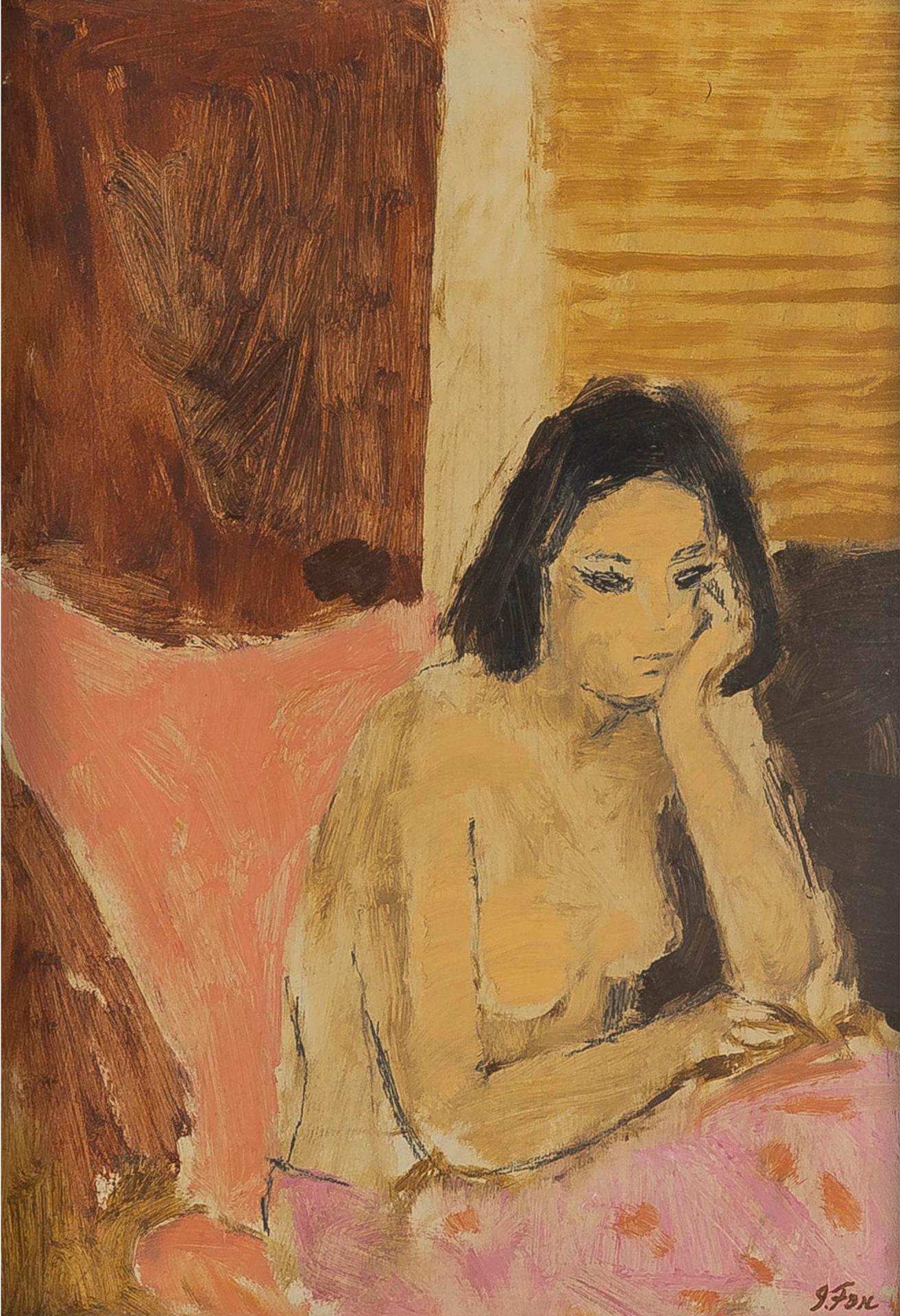 John Richard Fox (1927-2008) - Fille Assise
