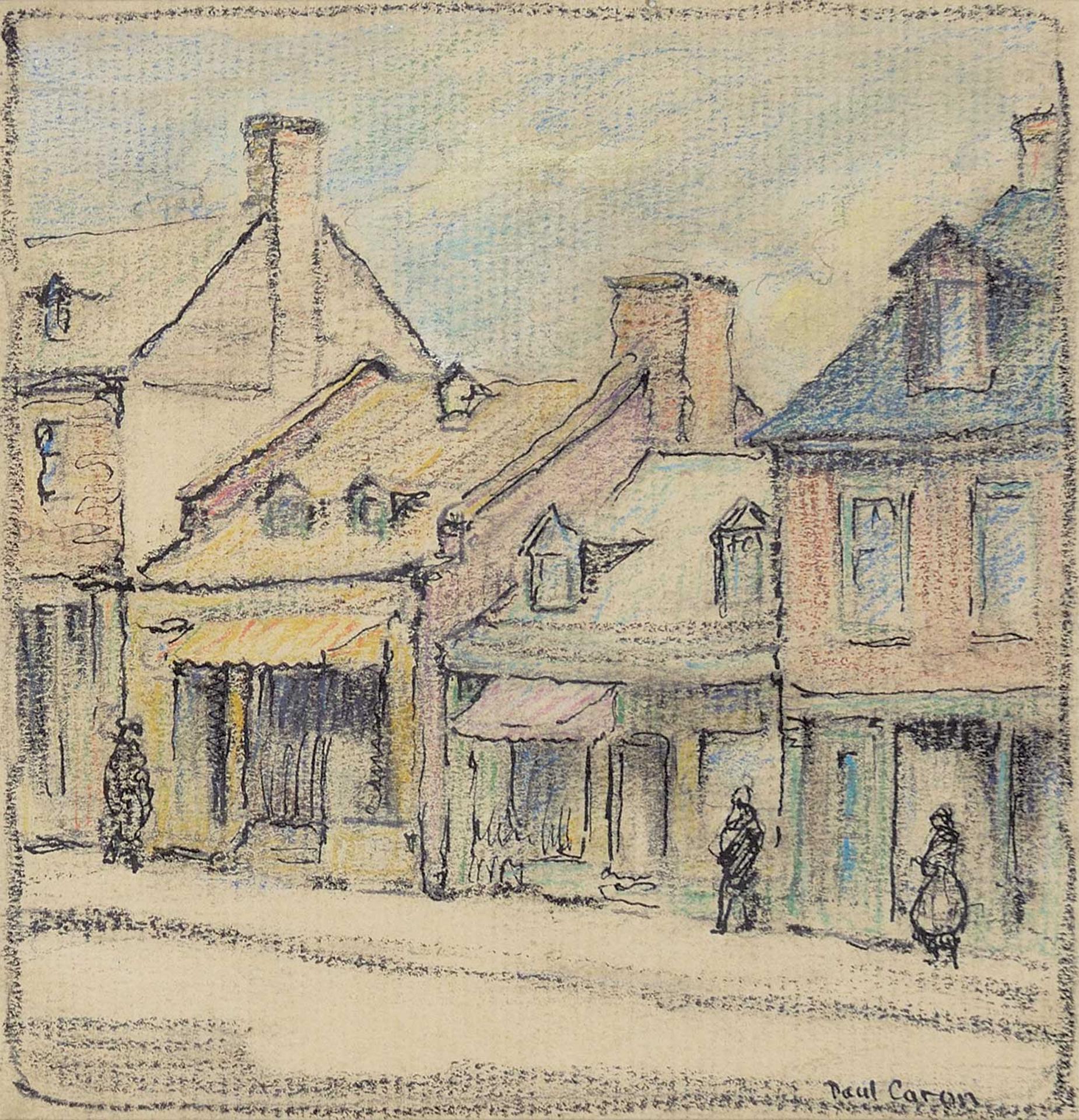 Paul Archibald Octave Caron (1874-1941) - Old Shops, St. Lawrence and Main, Montreal