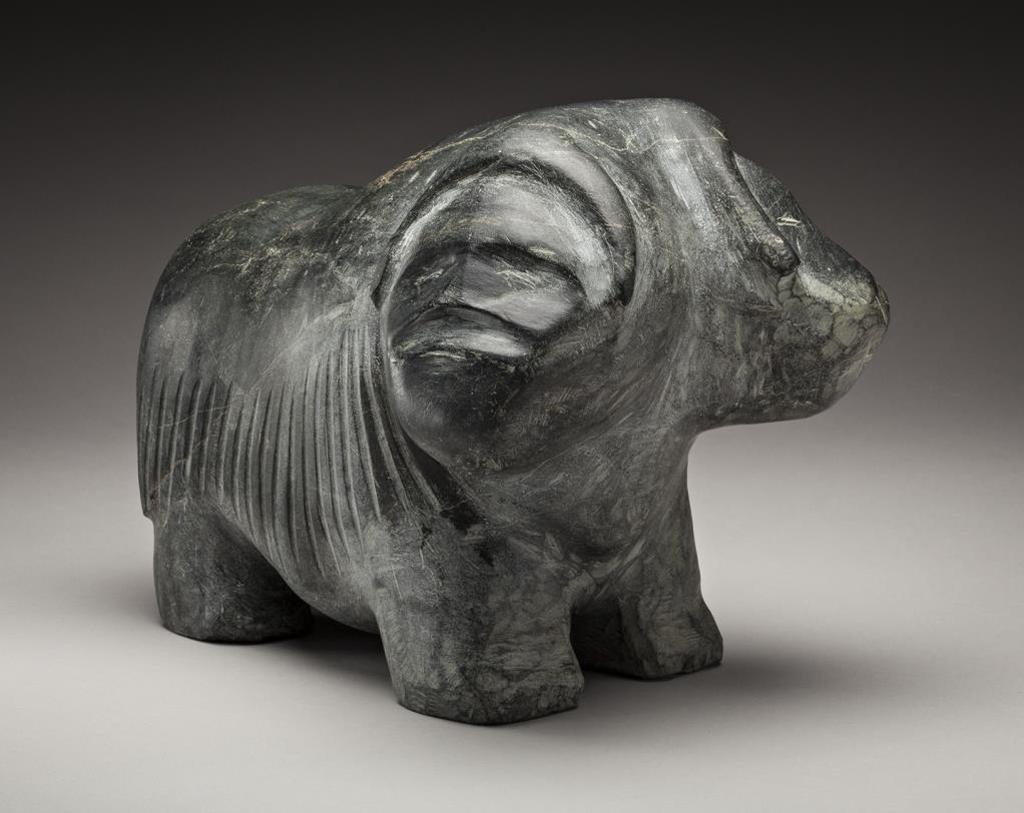 Barnabus Arnasungaaq (1924-2017) - Muskox and Muskox-Shaman, c. 1990