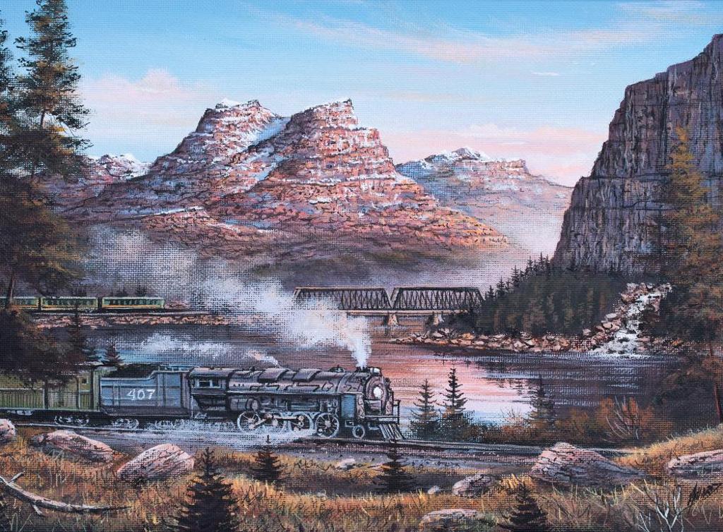 Bob Millard (1947-2014) - Untitled - Train Leaving Valley Bridge