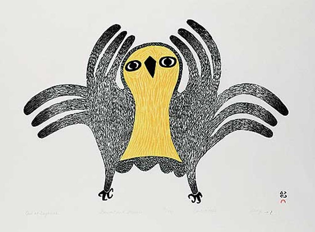 Lucy Qinnuayuak (1915-1982) - Owl at Daybreak #16/50