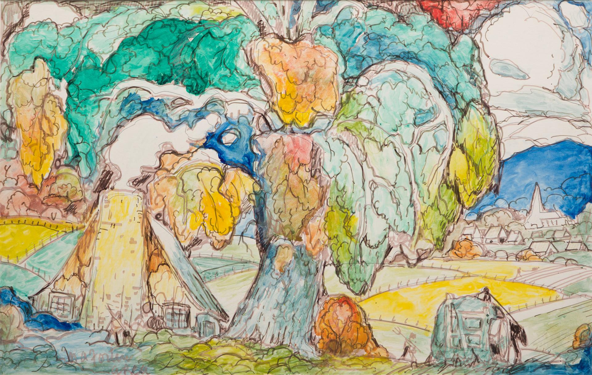 Marc-Aurèle Fortin (1888-1970) - Automne Laurentides, c.1955