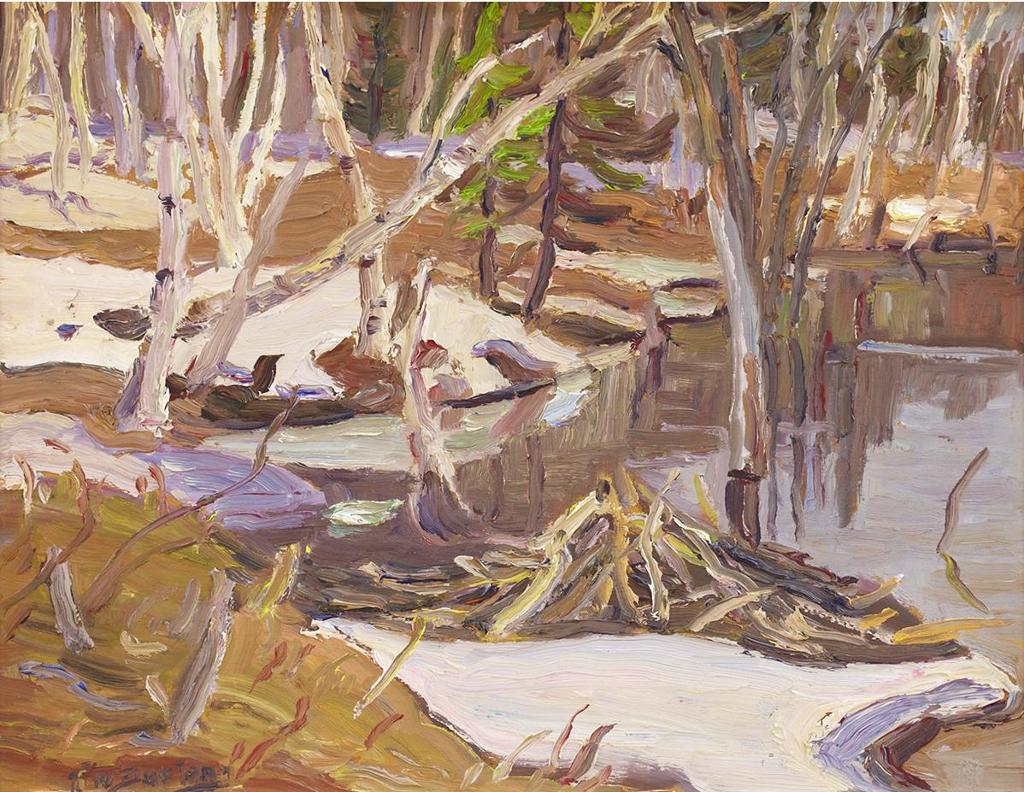 Ralph Wallace Burton (1905-1983) - Beaver House, Gatineau Park, Que, Spring 1971