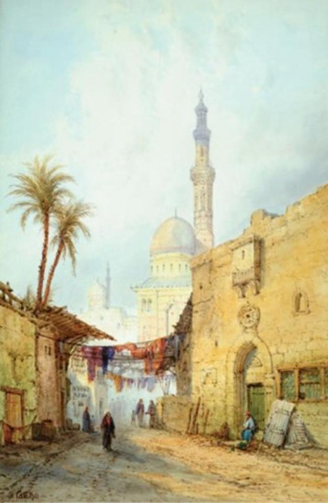 Frank Catano (1880-1920) - Busy Lane in Cairo