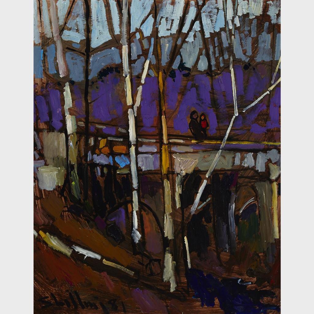 Arthur Shilling (1941-1986) - Figures On A Bridge