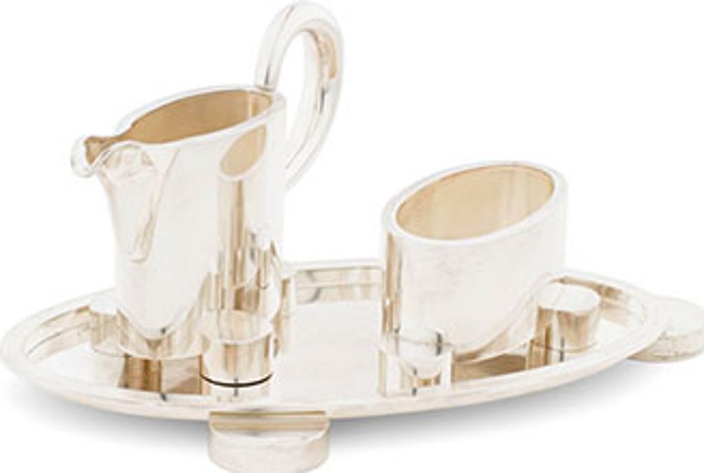Per Sax Moller (1950) - Tray, Creamer, Sugar (set of 3)