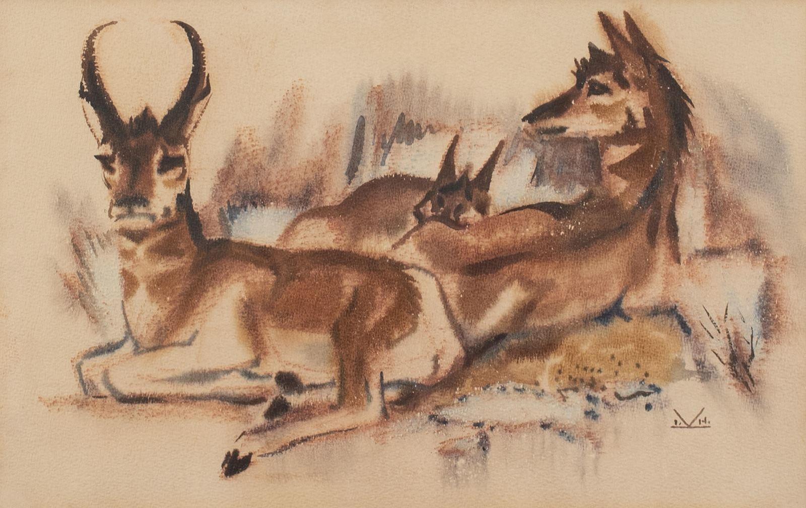 Illingworth Holey (Buck) Kerr (1905-1989) - Pronghorns