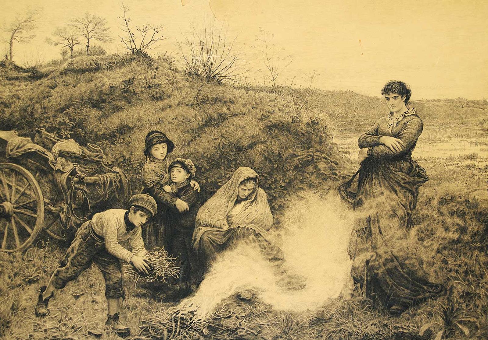 F. Walker - Untitled - Gathering by the Fire