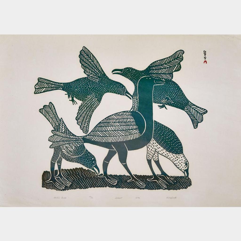 Kenojuak Ashevak (1927-2013) - Arctic Gulls