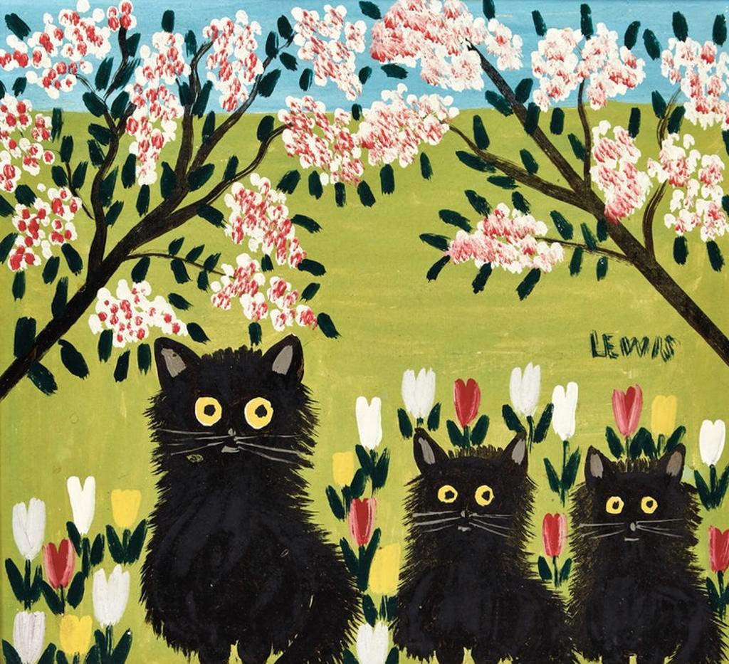 Maud Kathleen Lewis (1903-1970) - Three Black Cats