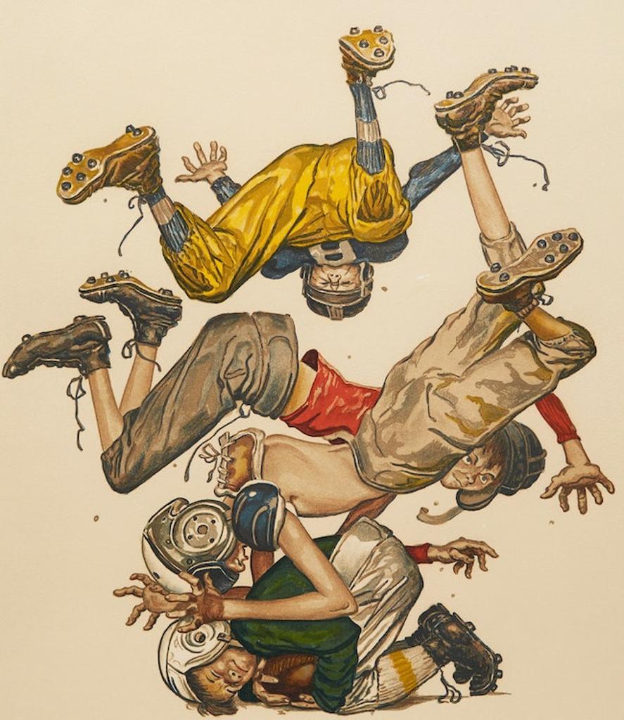 Norman Perceval Rockwell (1894-1978) - Four Sporting Boys - First Down