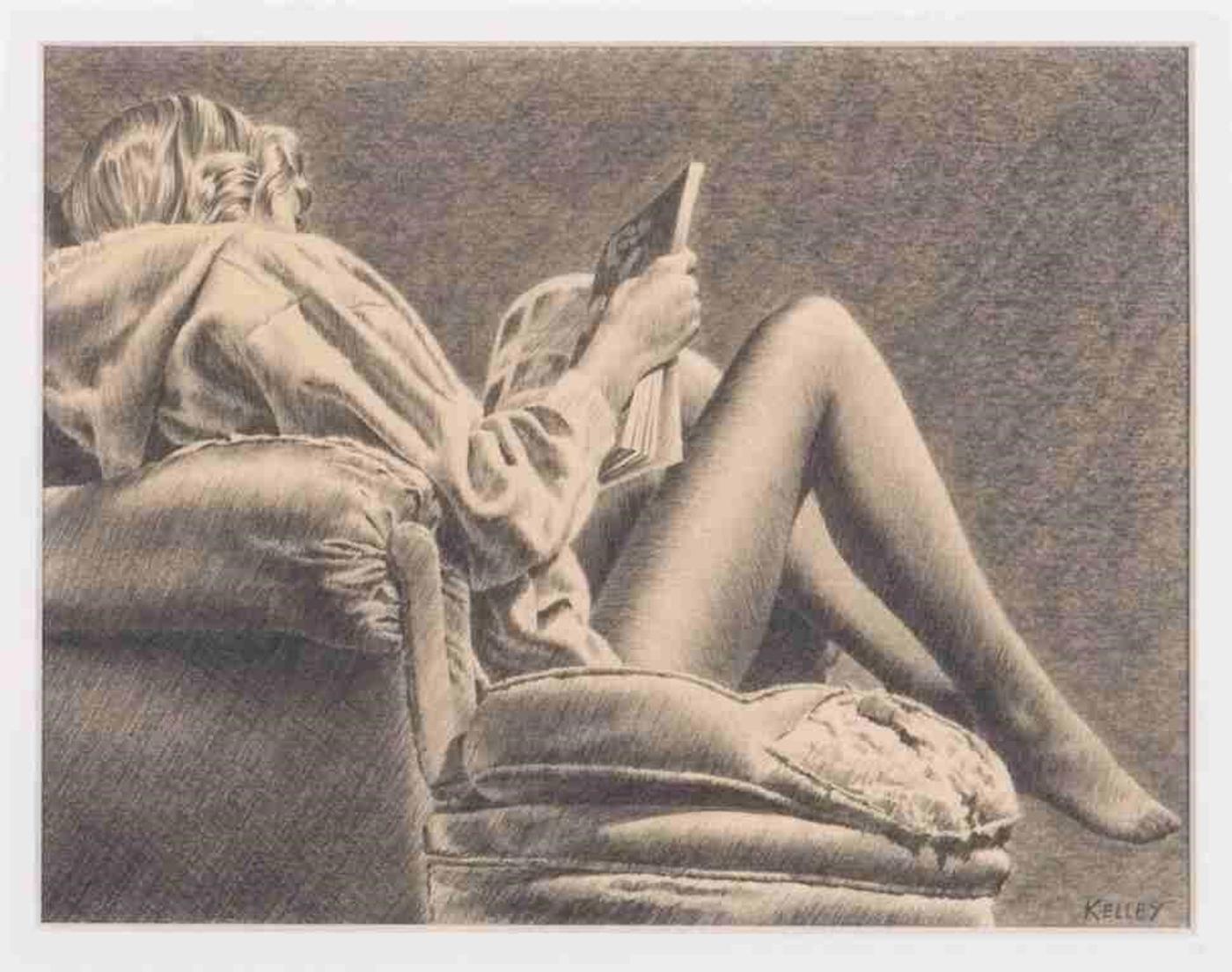 Paul W. Kelley (1955) - Girl Reading a Magazine, 1988