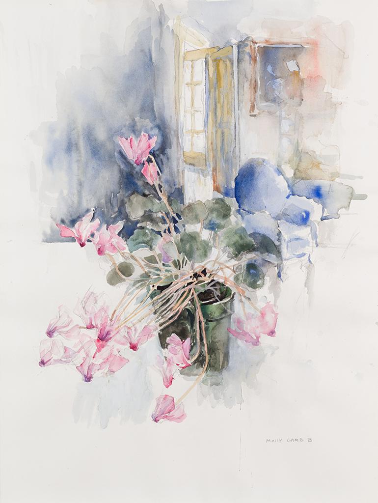 Molly Joan Lamb Bobak (1922-2014) - Interior with Cyclamen (2)