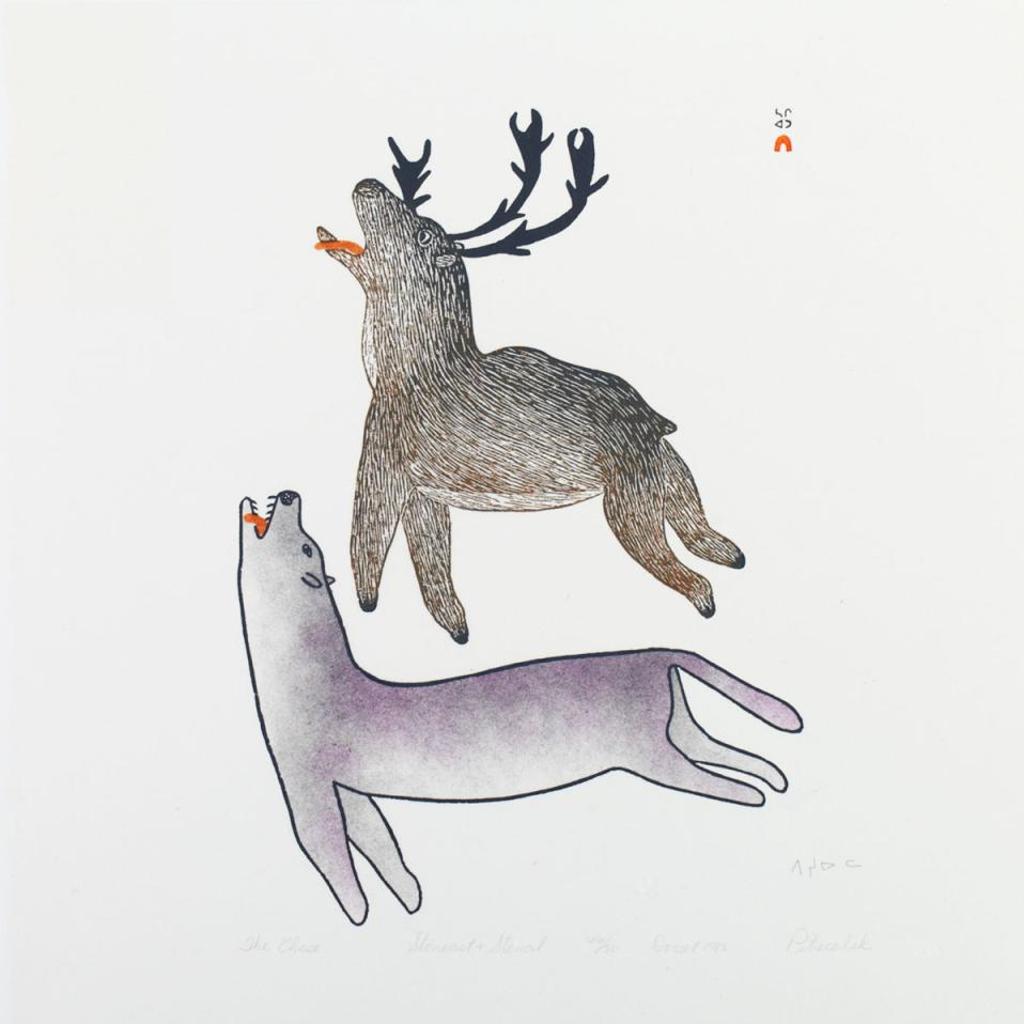 Pitseolak Ashoona (1904-1983) - The Chase