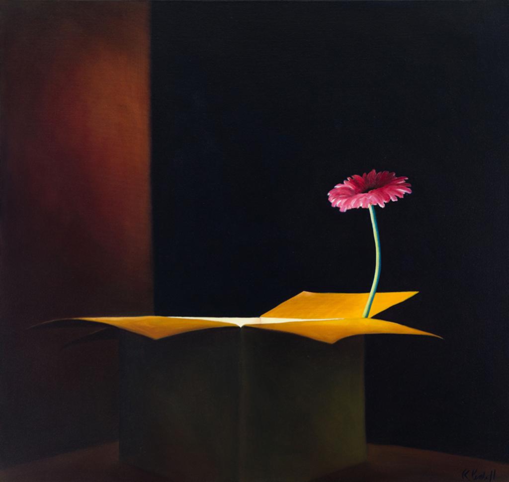 Ross Ellsworth Penhall (1959) - Glowing Box with Gerbera