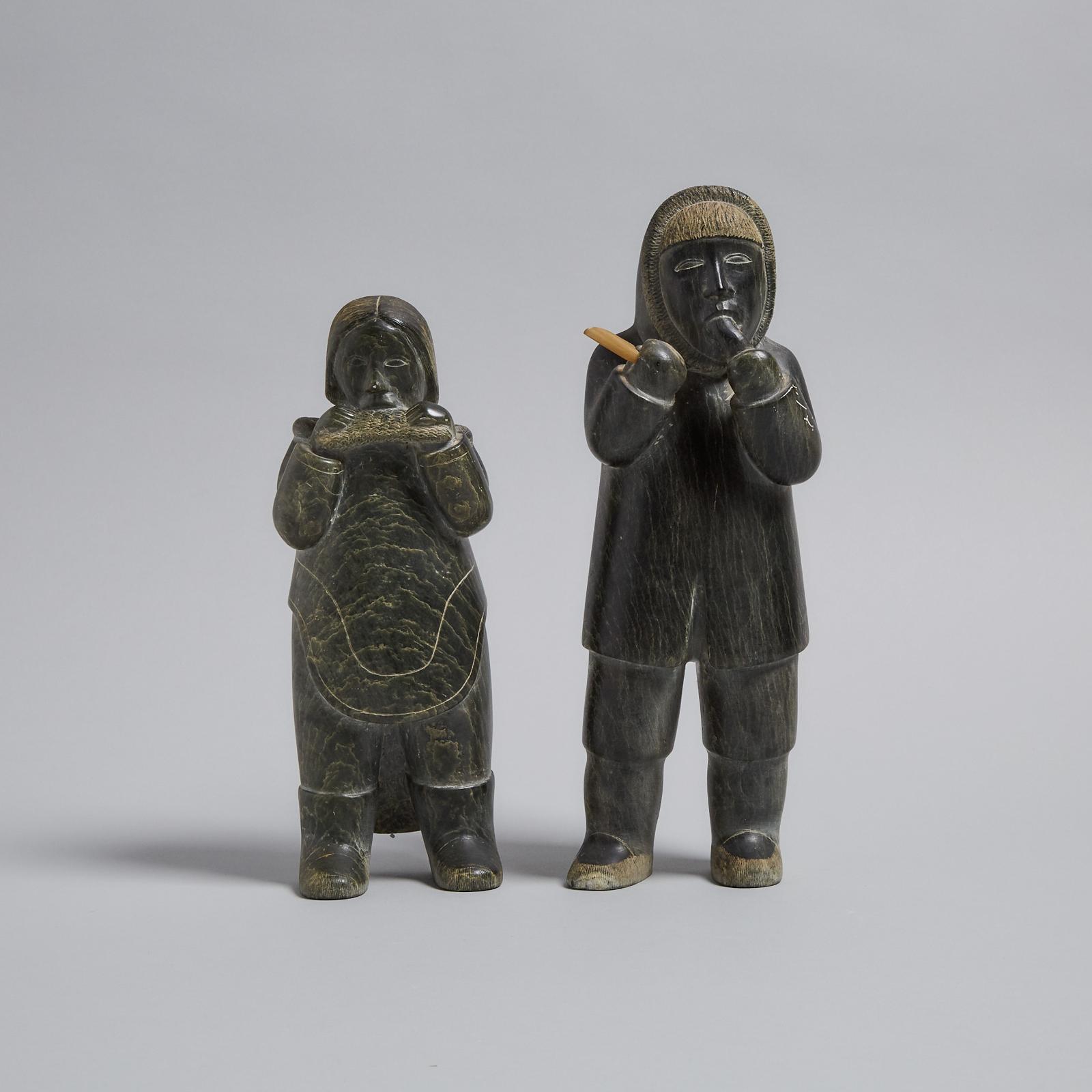 Joe Qayakyuak Curley (1908-1984) - Man And Woman Eating