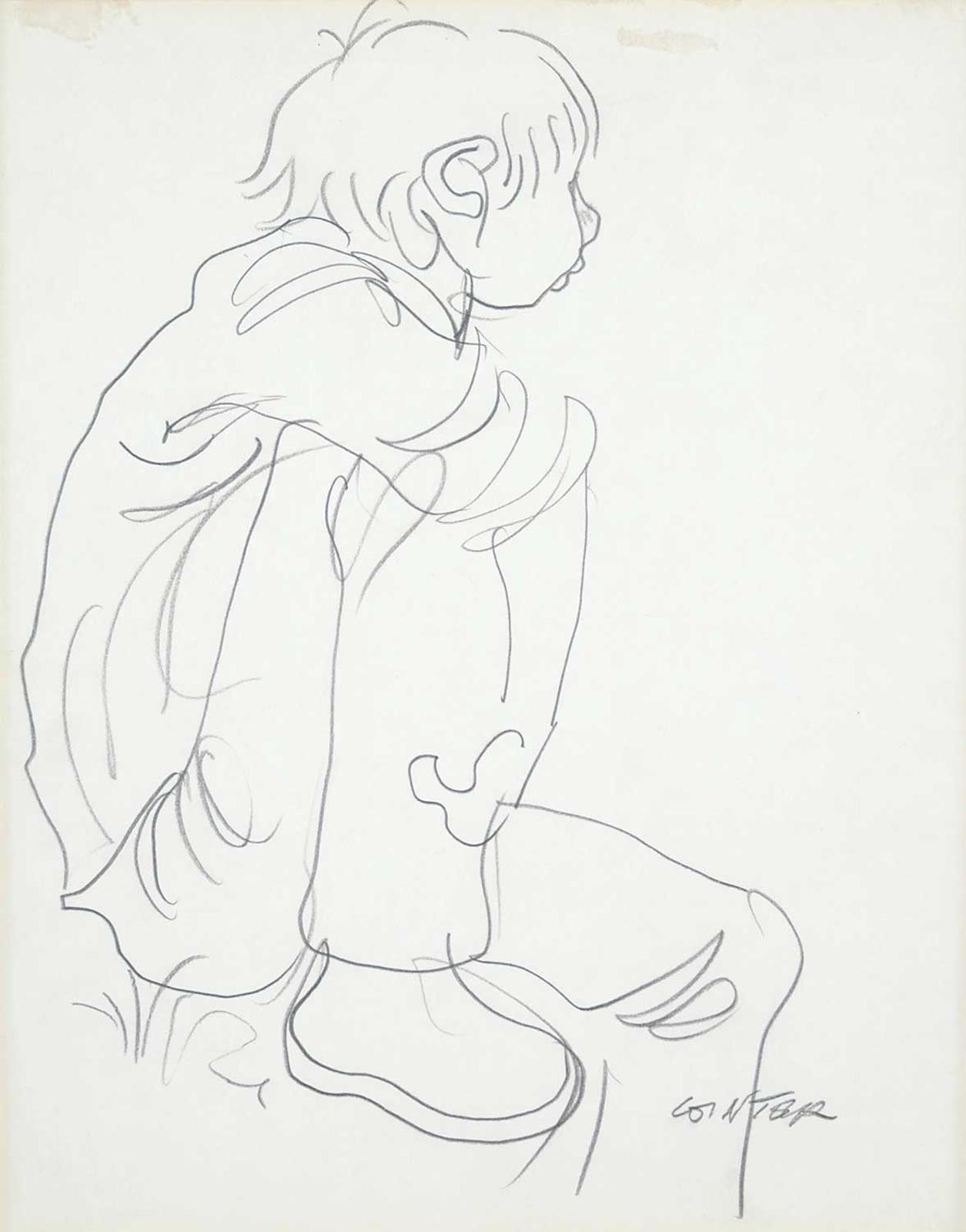 William Arthur Winter (1909-1996) - Untitled - Seated Boy