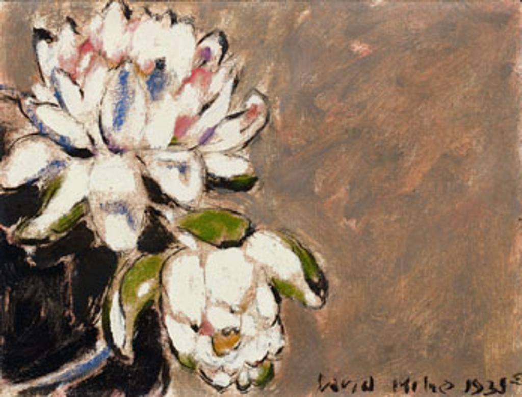 David Browne Milne (1882-1953) - Waterlilies, Six Mile Lake, Muskoka, Ontario