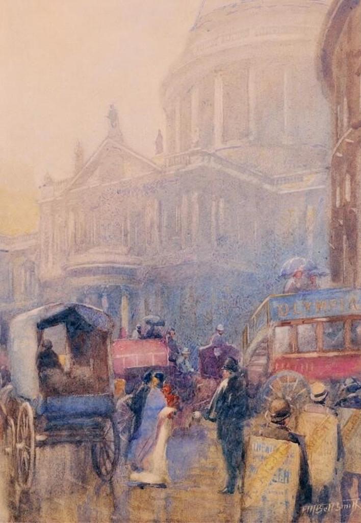 Frederic Martlett Bell-Smith (1846-1923) - A Rainy Day Near St. Paul’S; Ca 1908